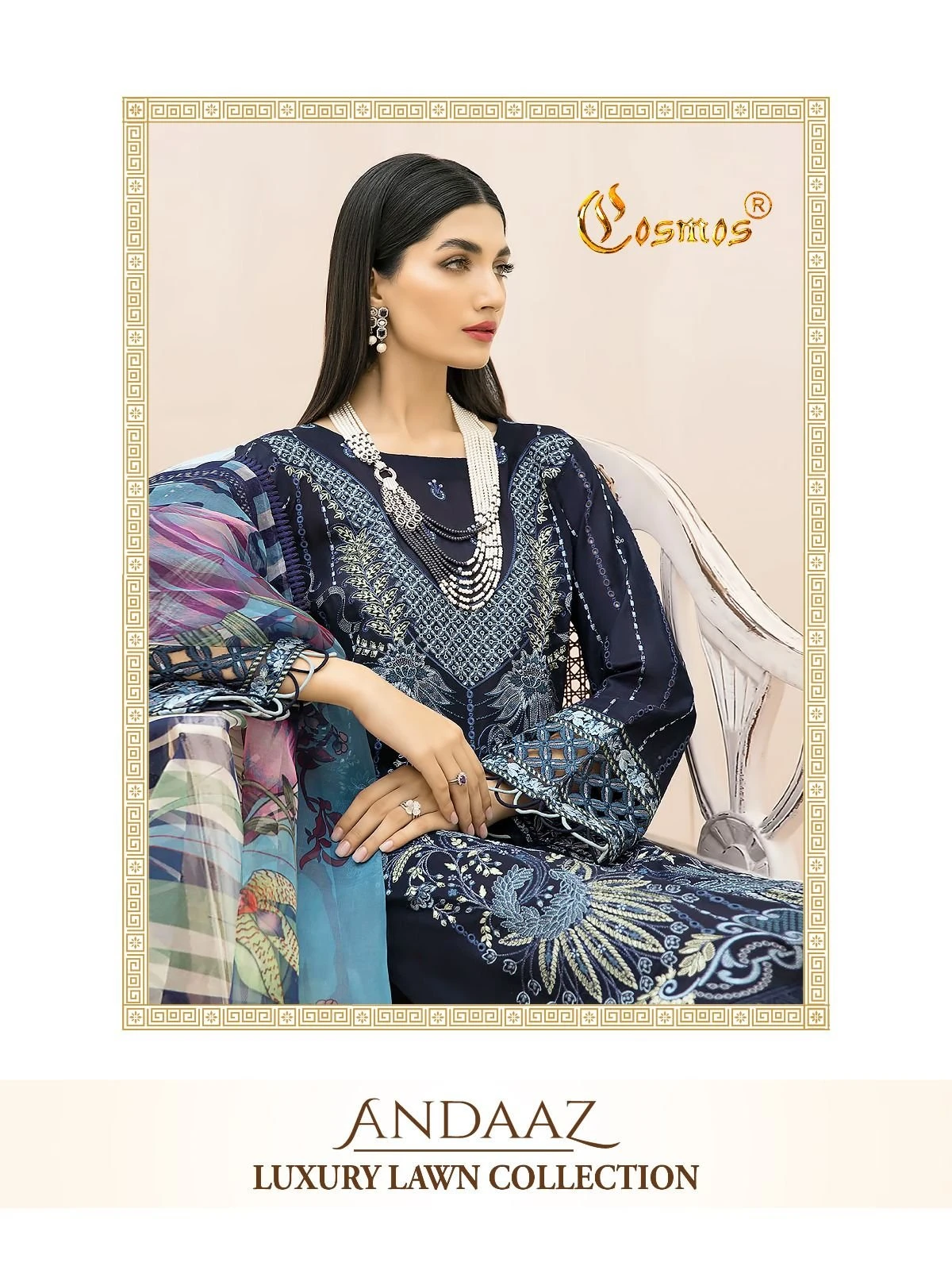 Cosmos Fashion Andaaz Luxury Lawn Collection