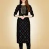 Black Fully Stitched Rayon 14 Kgs (Liva Approved) Kurti Pant Design No 1069