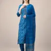 Blue Fully Stitched Rayon Kurti Pant Dupatta Design No 1140