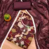 Brown Pure Cotton With Hand Work And Chinnon Work Dupatta With 4-Side Border Dress Material