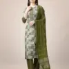 Mehendi Fully Stitched Rayon Kurti Pant Dupatta Design No 1135