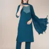 Morpichh Fully Stitched Cotton Blend Kurti Pant Dupatta Design No 1120