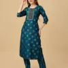 Navy Blue Fully Stitched Rayon 14 Kgs (Liva Approved) Kurti Pant Design No 1065