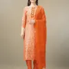 Orange Fully Stitched Rayon Kurti Pant Dupatta Design No 1133