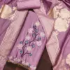 Orchid Chinon Silk With Fancy Jacquard Dupatta Dress Material