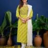 Parrot Fully Stitched Rayon Kurti Pant Dupatta Design No 1077