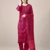 Pink Fully Stitched Rayon Kurti Pant Dupatta Design No 1138