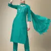 Rama Fully Stitched Cotton Blend Kurti Pant Dupatta Design No 1115