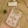 Tan Star Georgette With Work And Matching Dupatta Dress Material