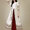 White Fully Stitched Rayon Anarkali Gown Design No 1008