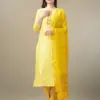 Yellow Fully Stitched Rayon Kurti Pant Dupatta Design No 1133