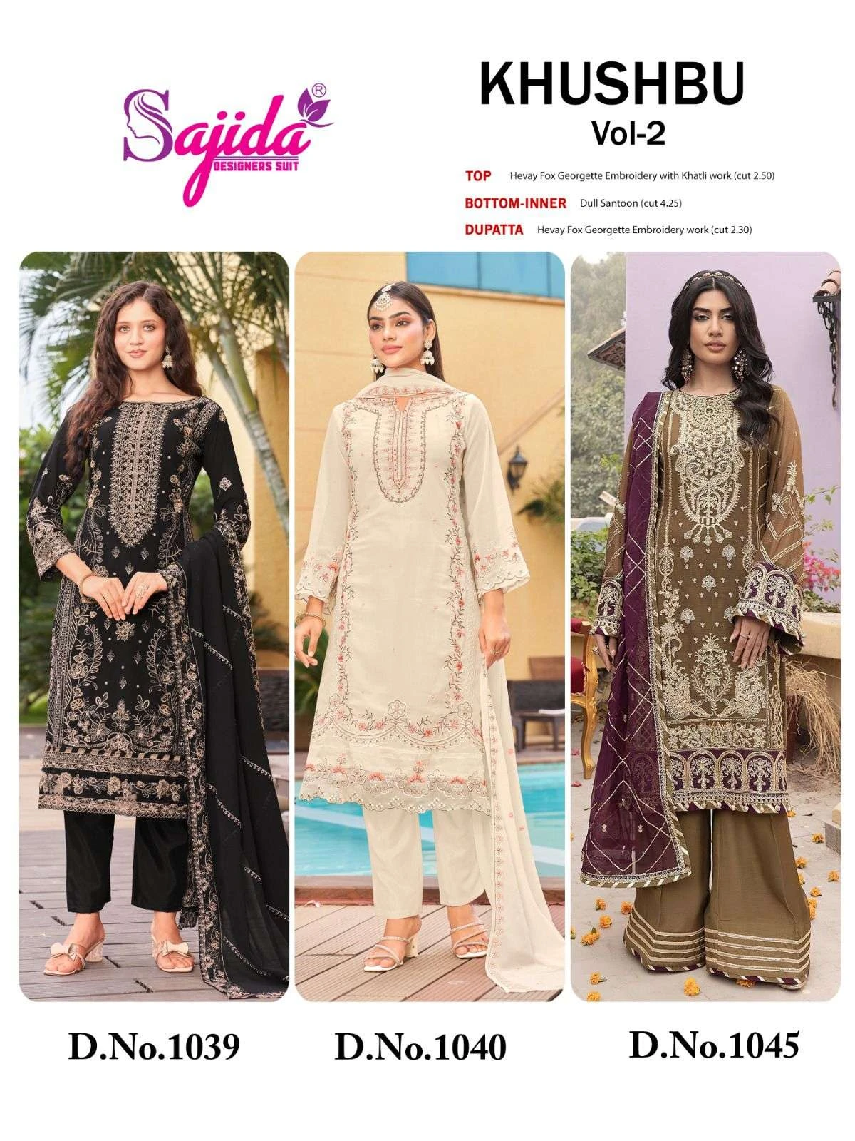 Sajida Sajida Designer Design No – 1039 -1040 -1045