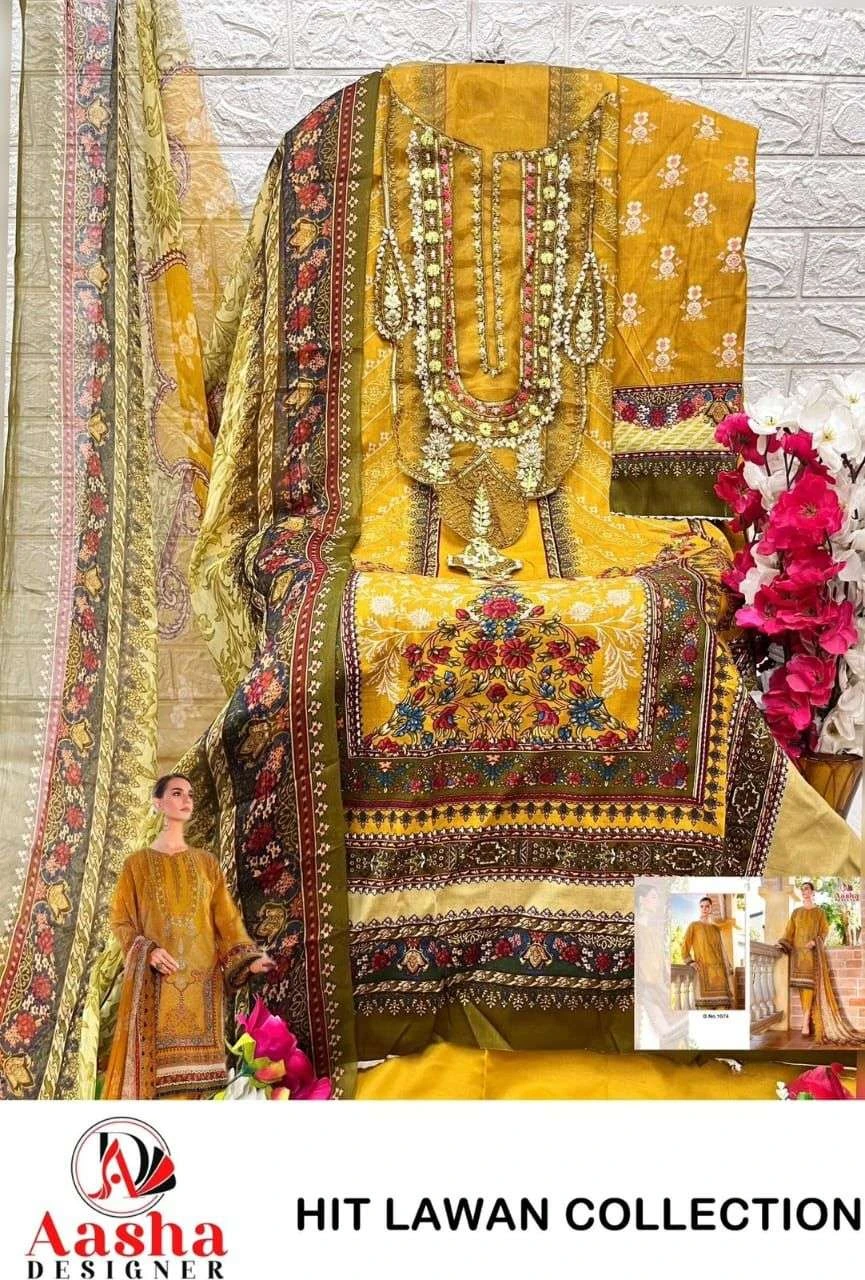 Aasha Designer Design No - 1074-1075 - Image 2