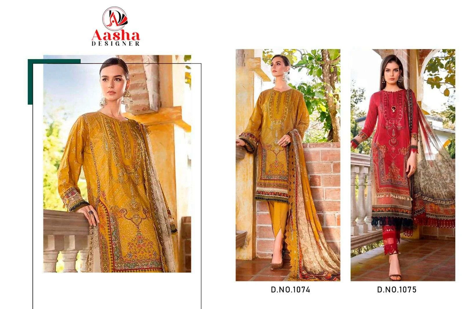 Aasha Designer Design No - 1074-1075 - Image 4