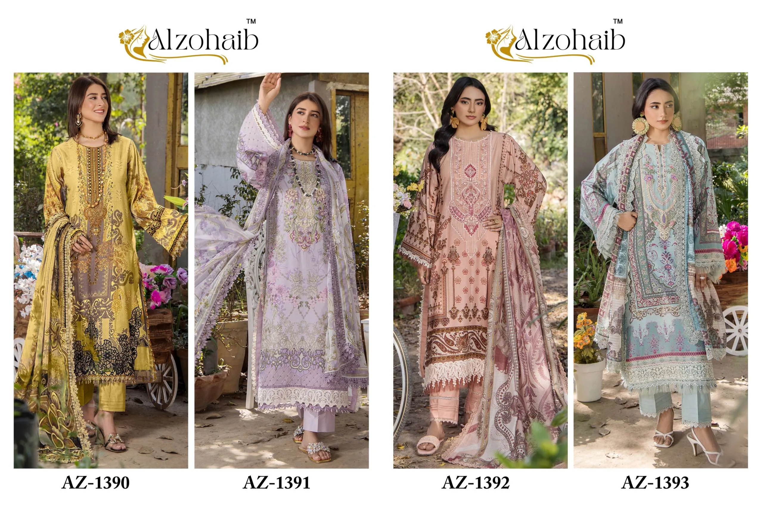 Al Zohaib Design No - 1390-1391-1392-1393