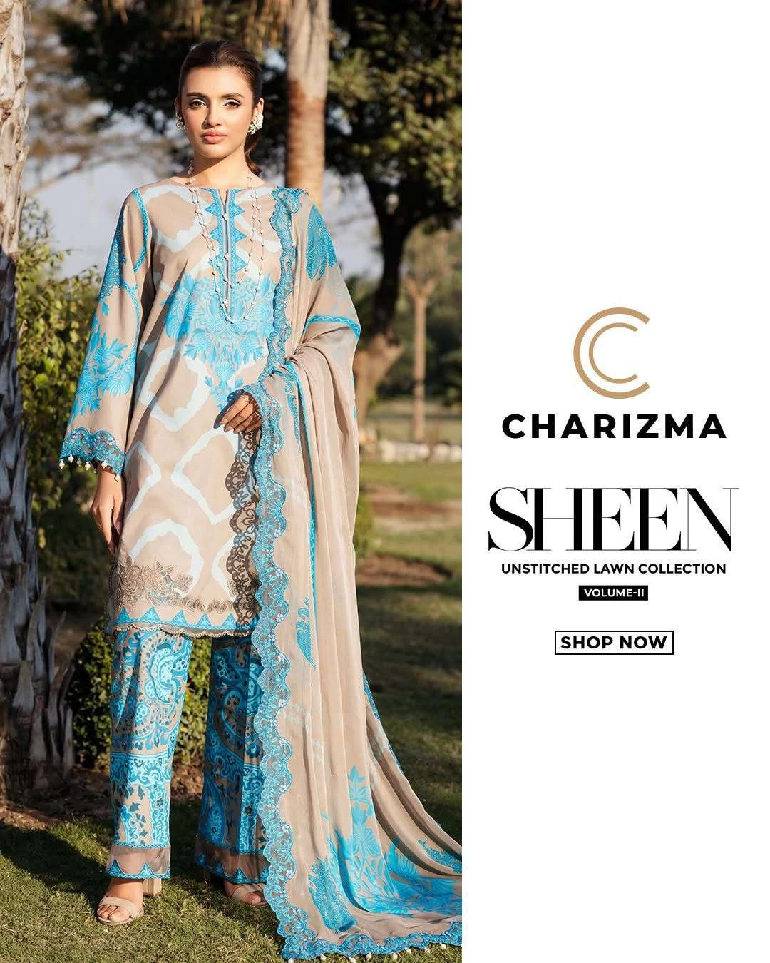 Charizma Sheen Unstitched Lawn Collection Vol 2 - Image 6