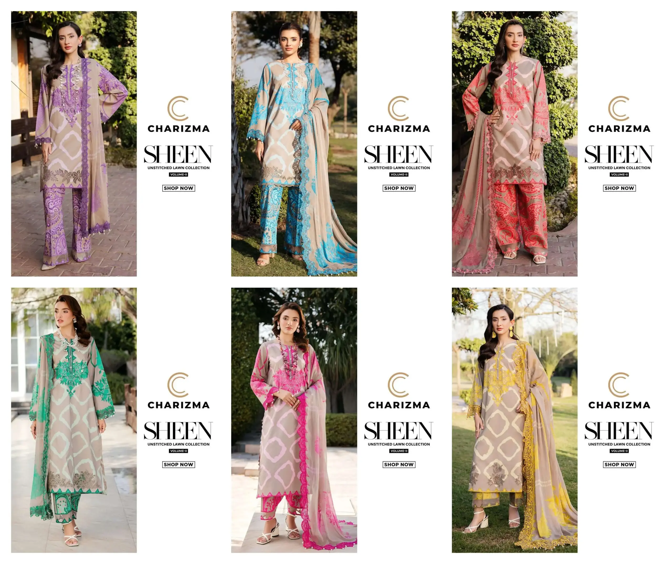 Charizma Sheen Unstitched Lawn Collection Vol 2 - Image 8