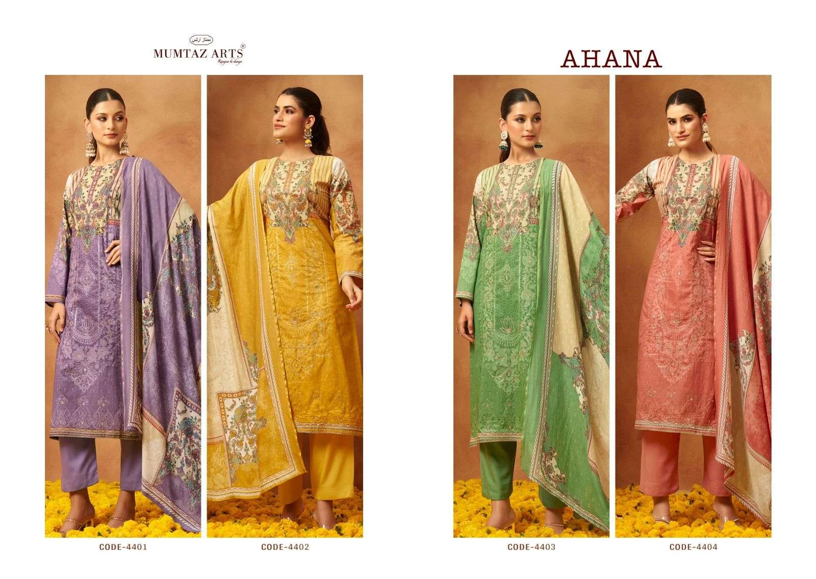Mumtaz Arts 4 Pc Combo Suit Collection - Image 8