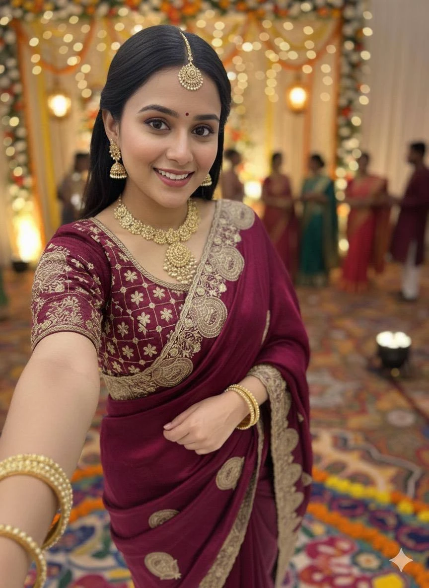 Bt 442 Beautiful Fandy Satin Silk Embroidered Saree Collection - Image 5