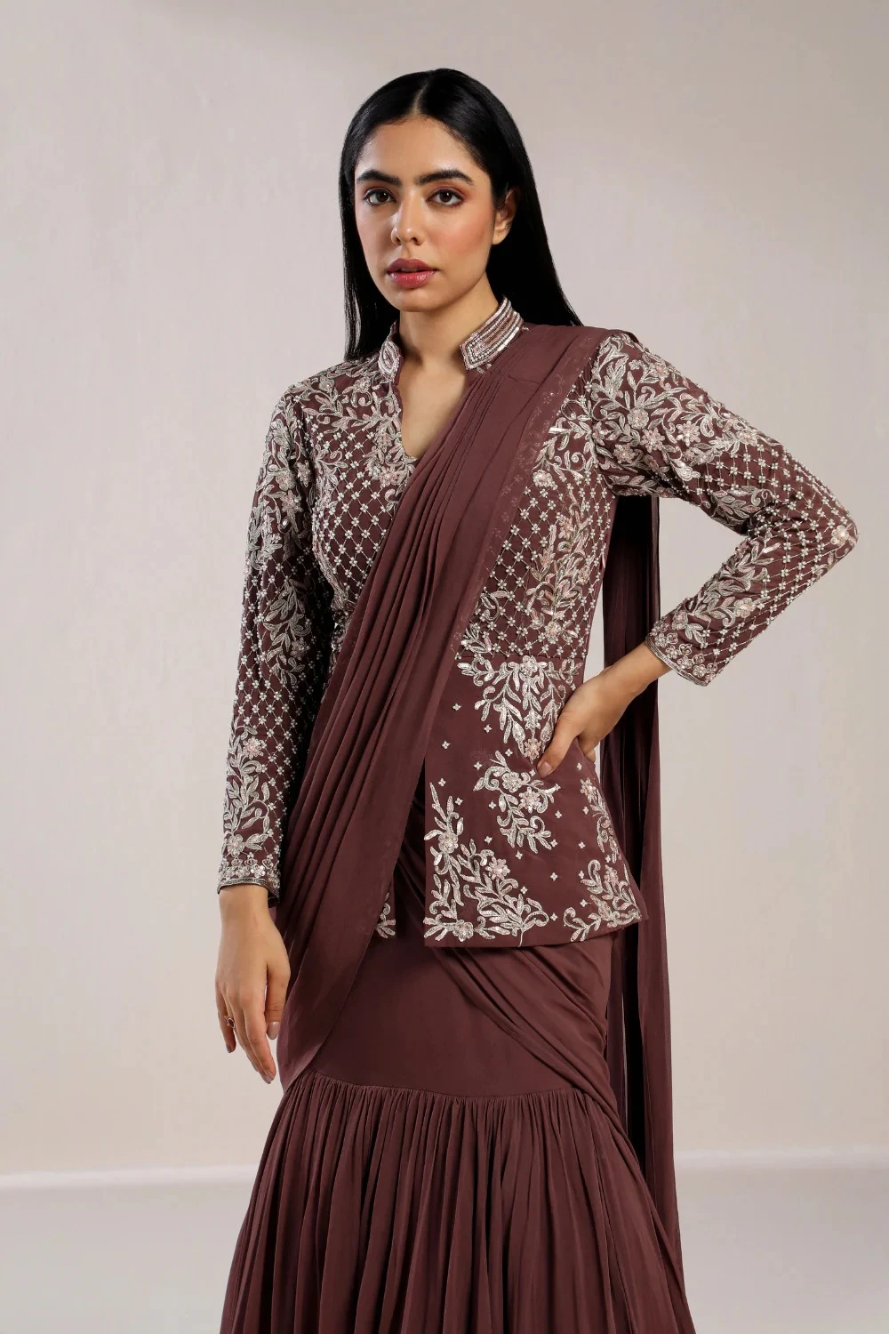 Bt 7135 Chinon Embroidery Worked Trending Party Wear Jacket Lehenga with Dupatta - Image 4