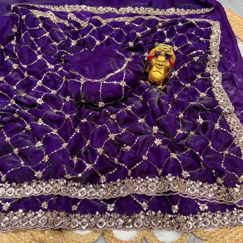 Ds 787 Pure Space Silk Handworked Party Wear Designer Saree Collection