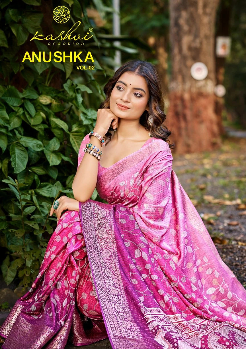 Kashvi Anushka Vol 2 Jacquard Silk Festival Wear Saree Collection