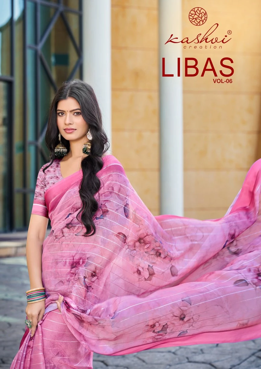 Kashvi Libas Vol 6 Dull Moss Digital Printed Casual Wear Saree Collection