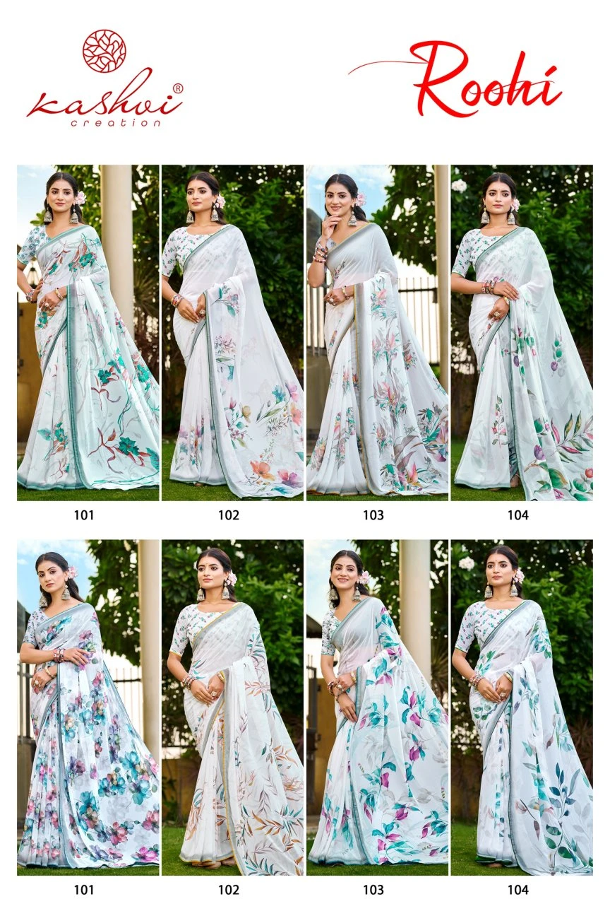 Kashvi Roohi Raga Digital Printed Casual Wear Saree Collection - Image 10