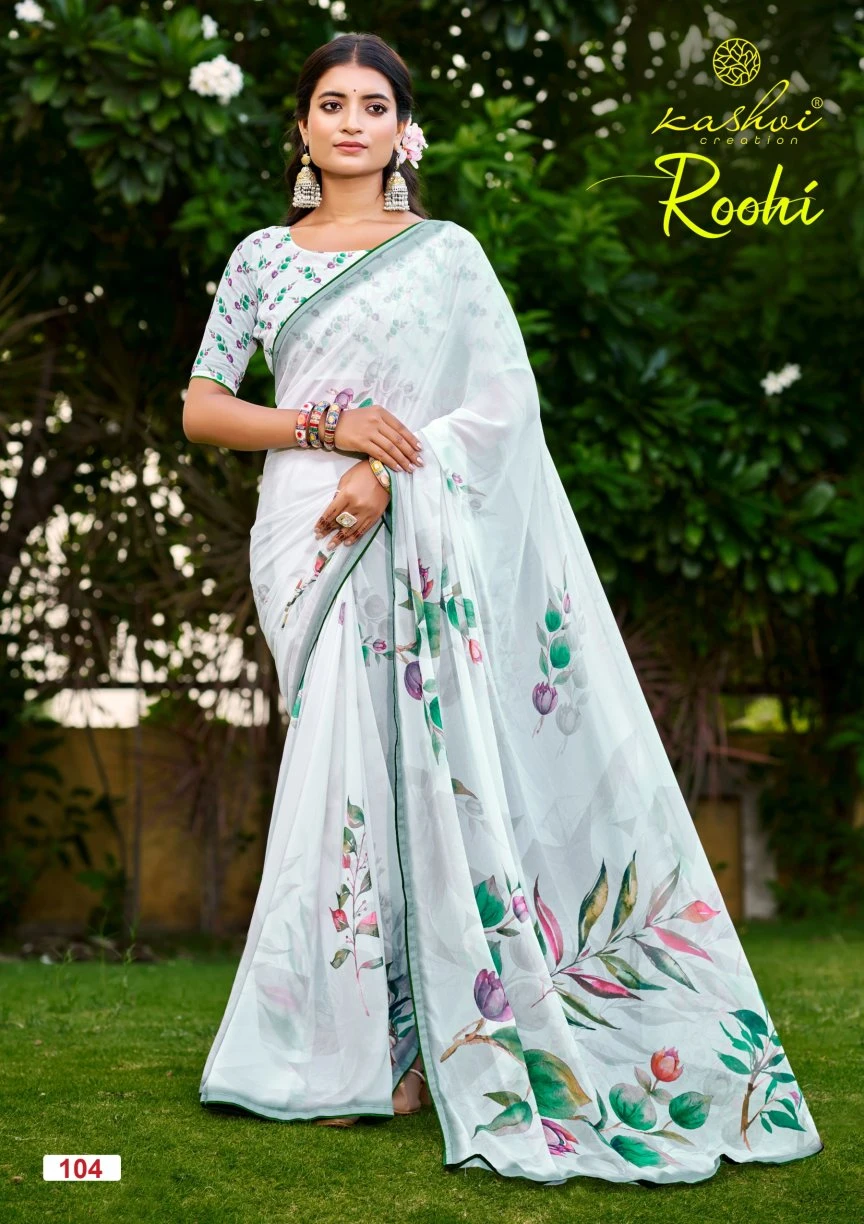 Kashvi Roohi Raga Digital Printed Casual Wear Saree Collection - Image 4