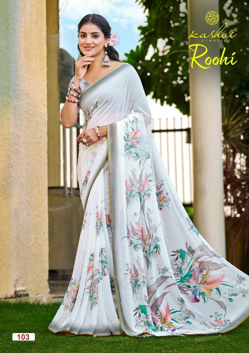 Kashvi Roohi Raga Digital Printed Casual Wear Saree Collection - Image 5