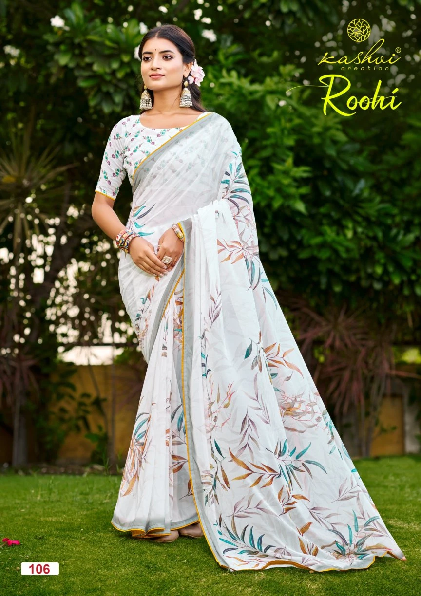 Kashvi Roohi Raga Digital Printed Casual Wear Saree Collection - Image 7