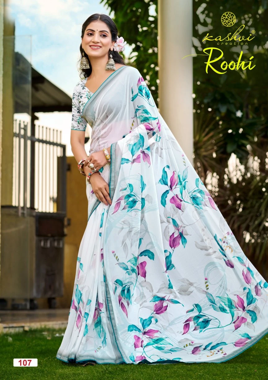 Kashvi Roohi Raga Digital Printed Casual Wear Saree Collection - Image 8