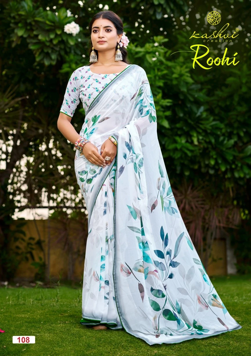 Kashvi Roohi Raga Digital Printed Casual Wear Saree Collection - Image 9