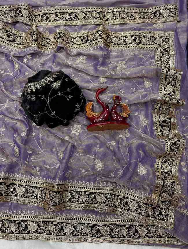 Kc 207 Moss Silk Sequins and Zari Worked Designer Saree Collection - Image 6