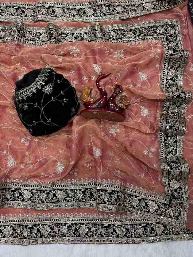 Kc 207 Moss Silk Sequins and Zari Worked Designer Saree Collection - Image 8