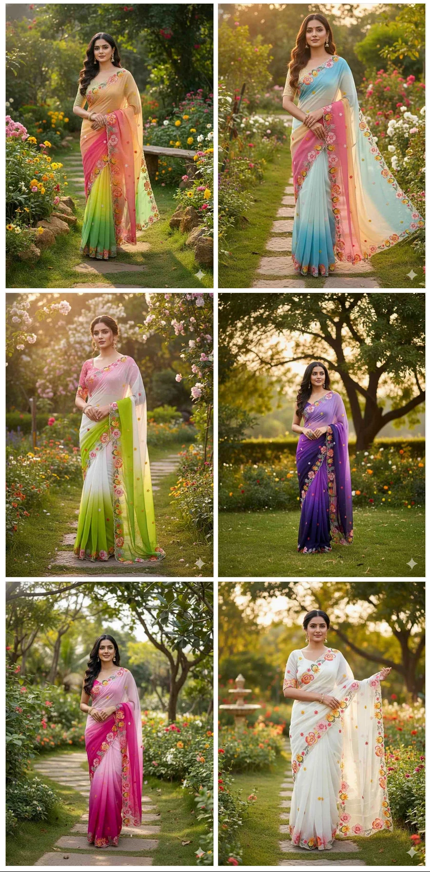 Kc 39 Georgette Sequence Party Wear Saree Collection - Image 8