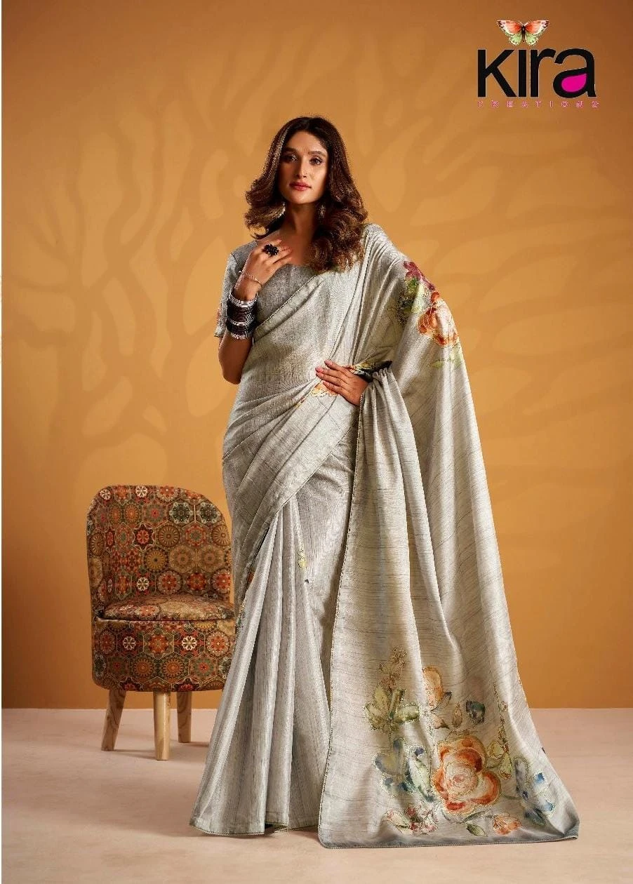 Kira Kasheeda Tussar Silk Fancy Designer Saree Collection - Image 8
