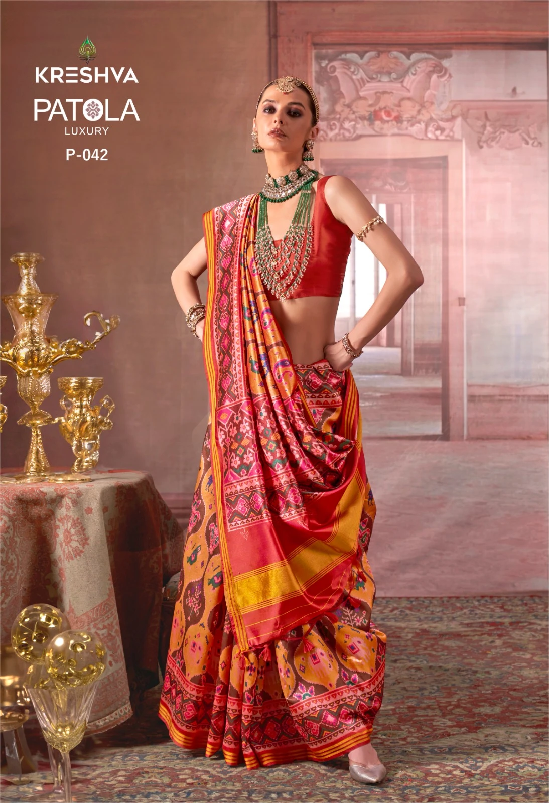 Kreshva Patola Luxury Silk Printed Traditional Wear Saree Collection - Image 2