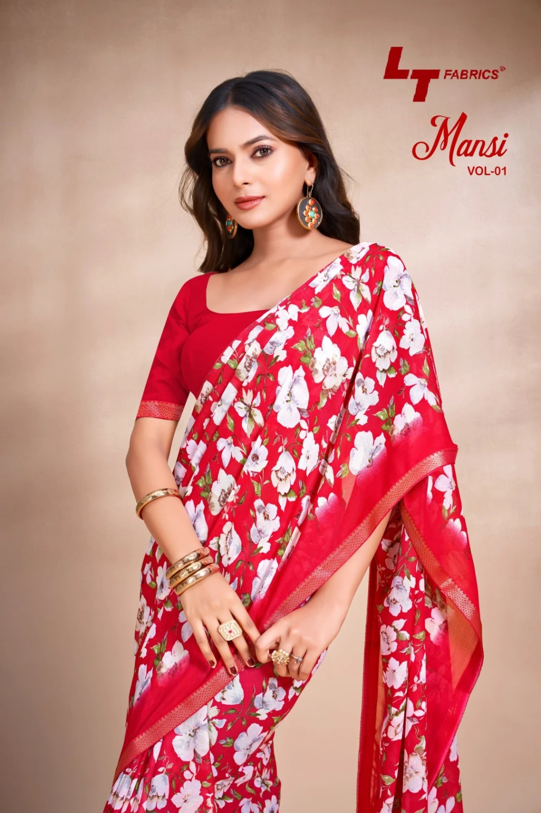 Lt Mansi Vol 1 Micro Renial Casual Wear Saree Collection