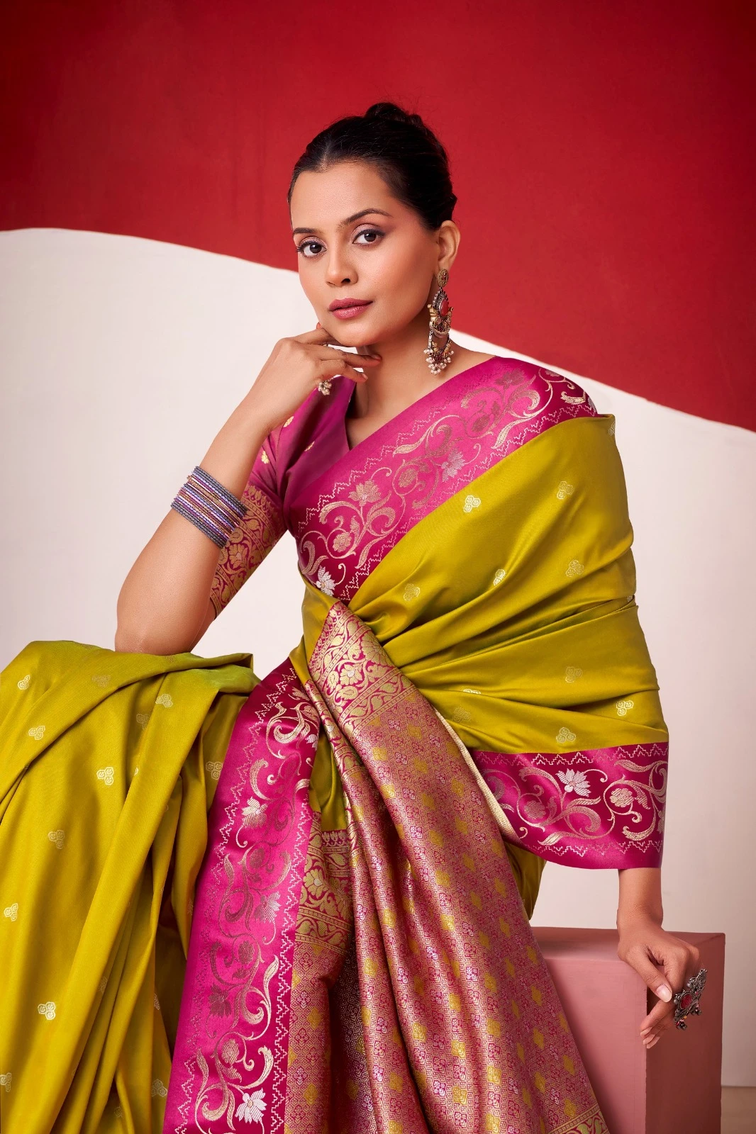 Rajpath Sindhu Ghat Zari Weaving Satin Silk Saree Collection