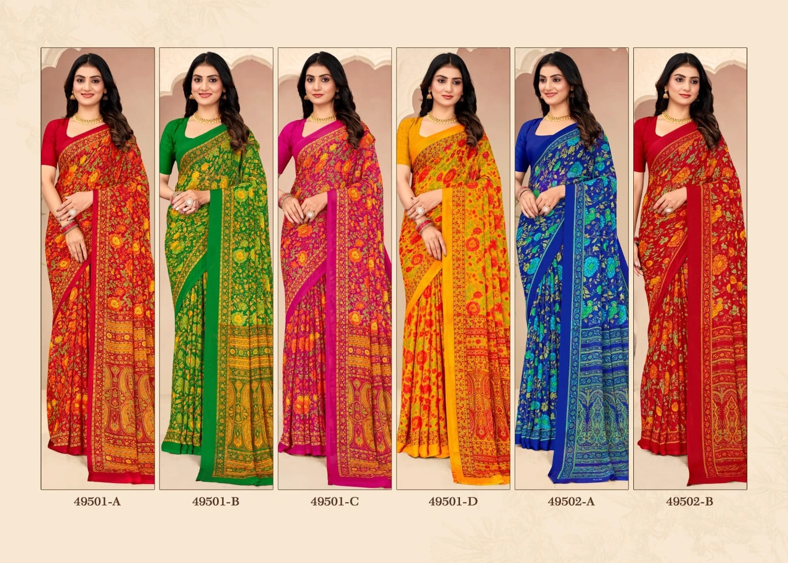 Ruchi Star Chiffon 205 Printed Casual Wear Saree Collection - Image 7