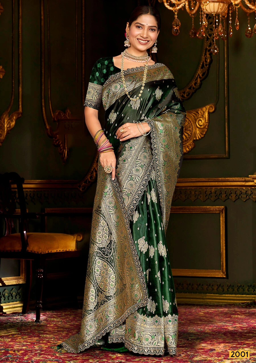 Saroj Butterffly Satin Saroski Vol 2 Satin Silk Saree Collection - Image 2