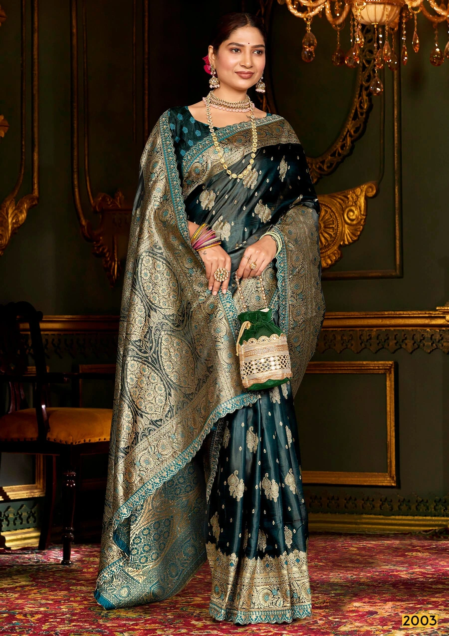 Saroj Butterffly Satin Saroski Vol 2 Satin Silk Saree Collection - Image 4