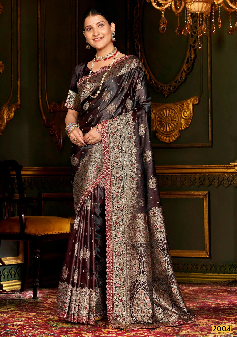 Saroj Butterffly Satin Saroski Vol 2 Satin Silk Saree Collection - Image 5