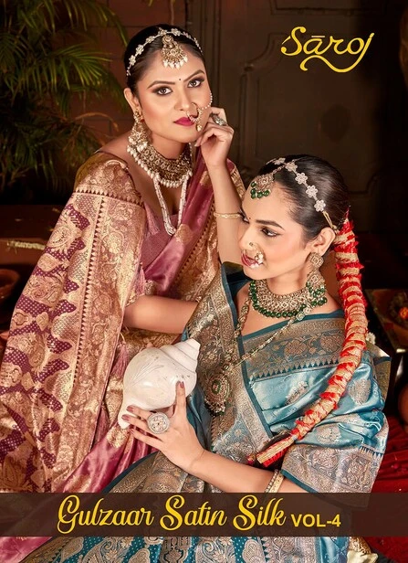 Saroj Gulzaar Satin Silk Vol 4 Rich Pallu Silk Saree Collection