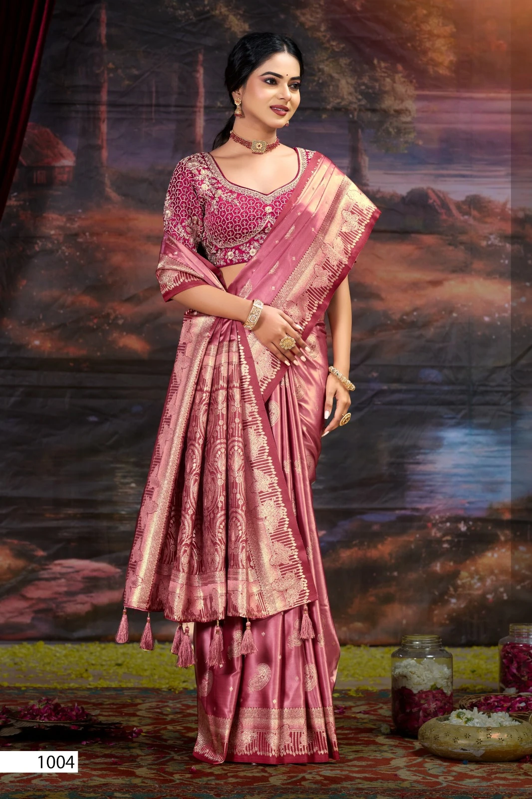 Saroj Sonalika Satin Vol 1 Silk Rich Pallu Saree Collection - Image 2