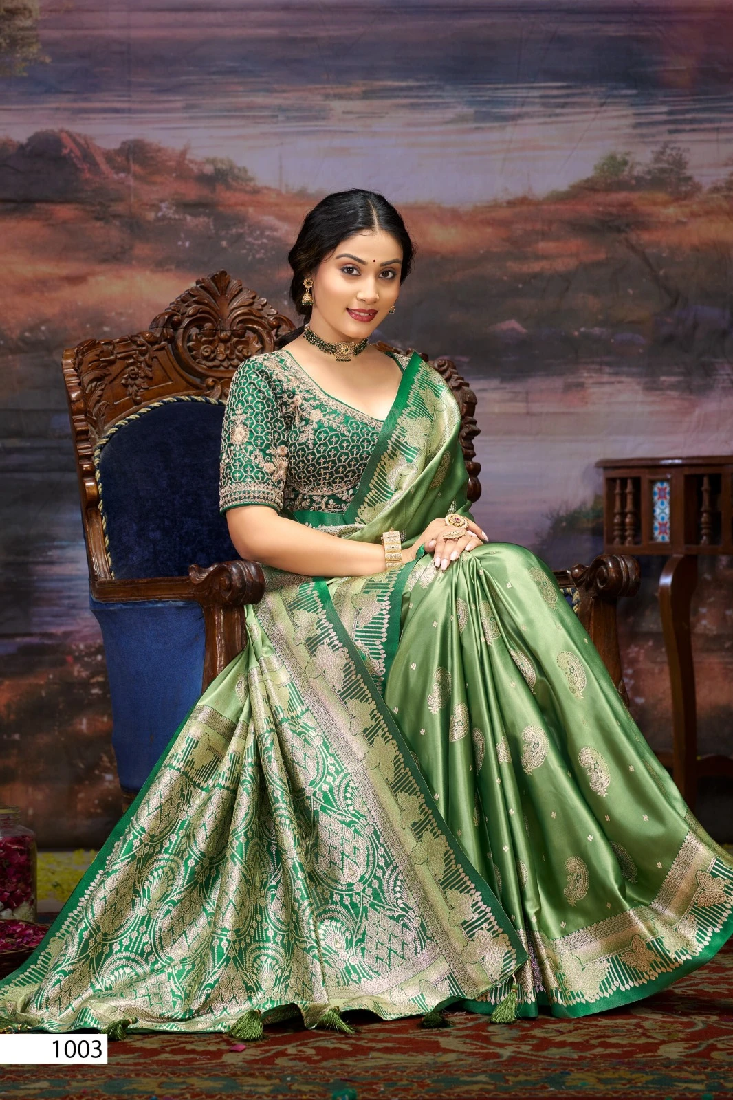 Saroj Sonalika Satin Vol 1 Silk Rich Pallu Saree Collection - Image 3