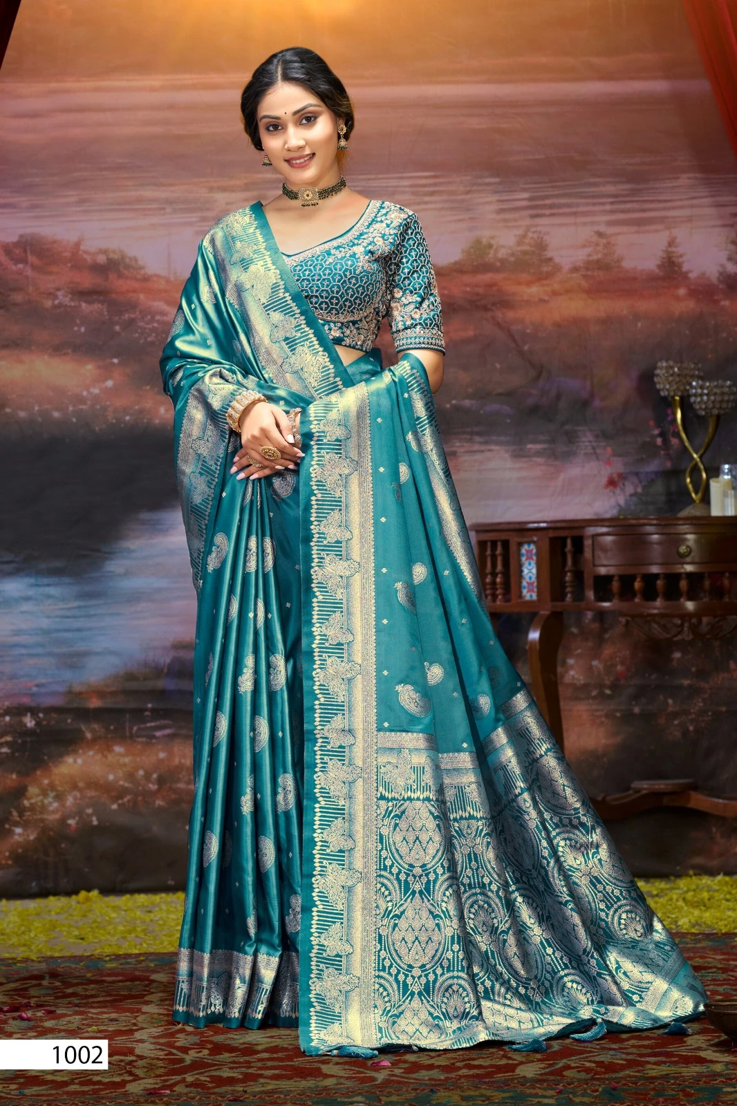 Saroj Sonalika Satin Vol 1 Silk Rich Pallu Saree Collection - Image 4