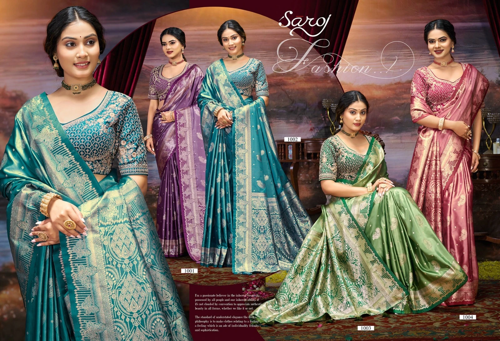 Saroj Sonalika Satin Vol 1 Silk Rich Pallu Saree Collection - Image 6