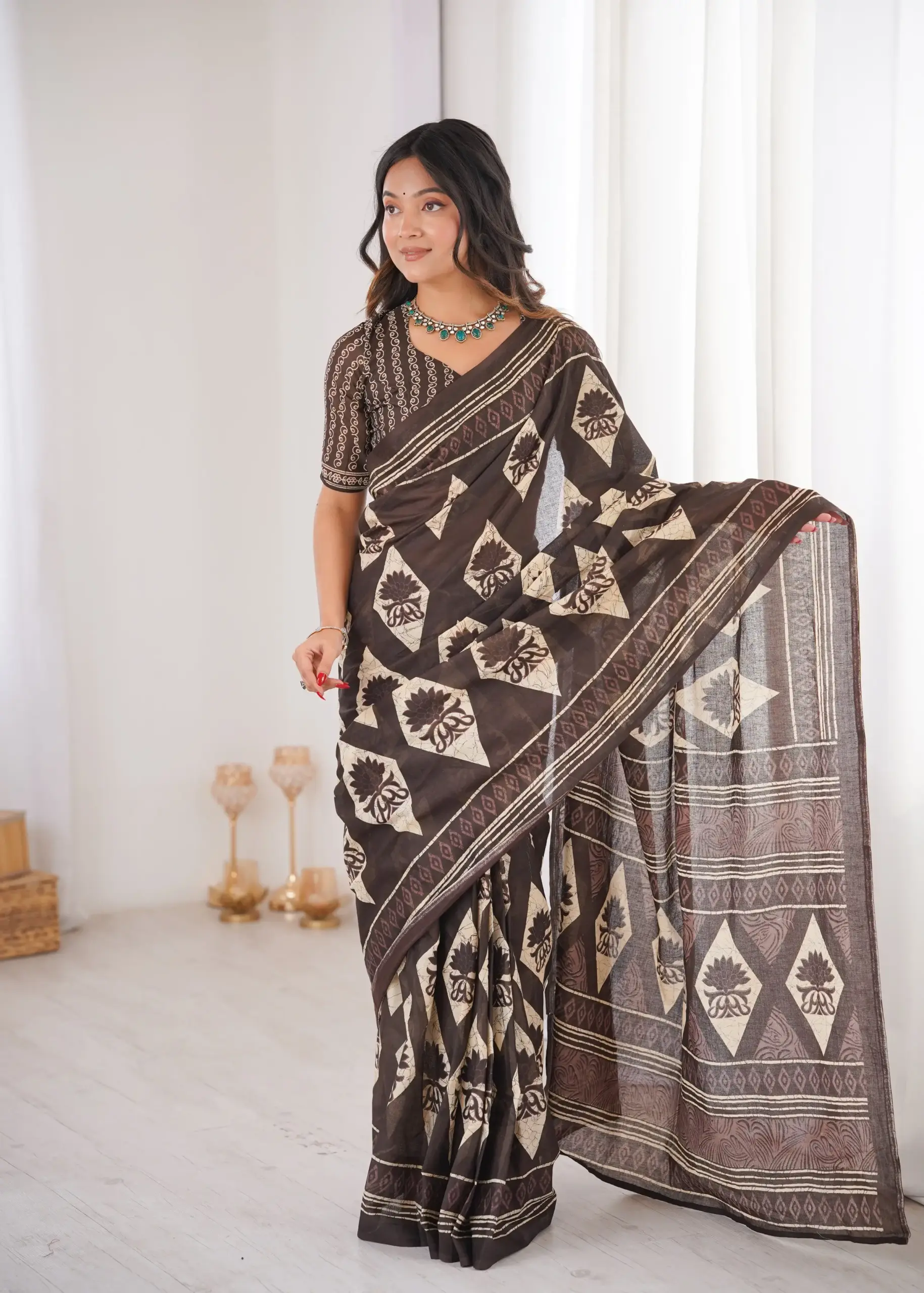 Scdf Bagru C Fancy Cotton Printed Saree Collection - Image 2
